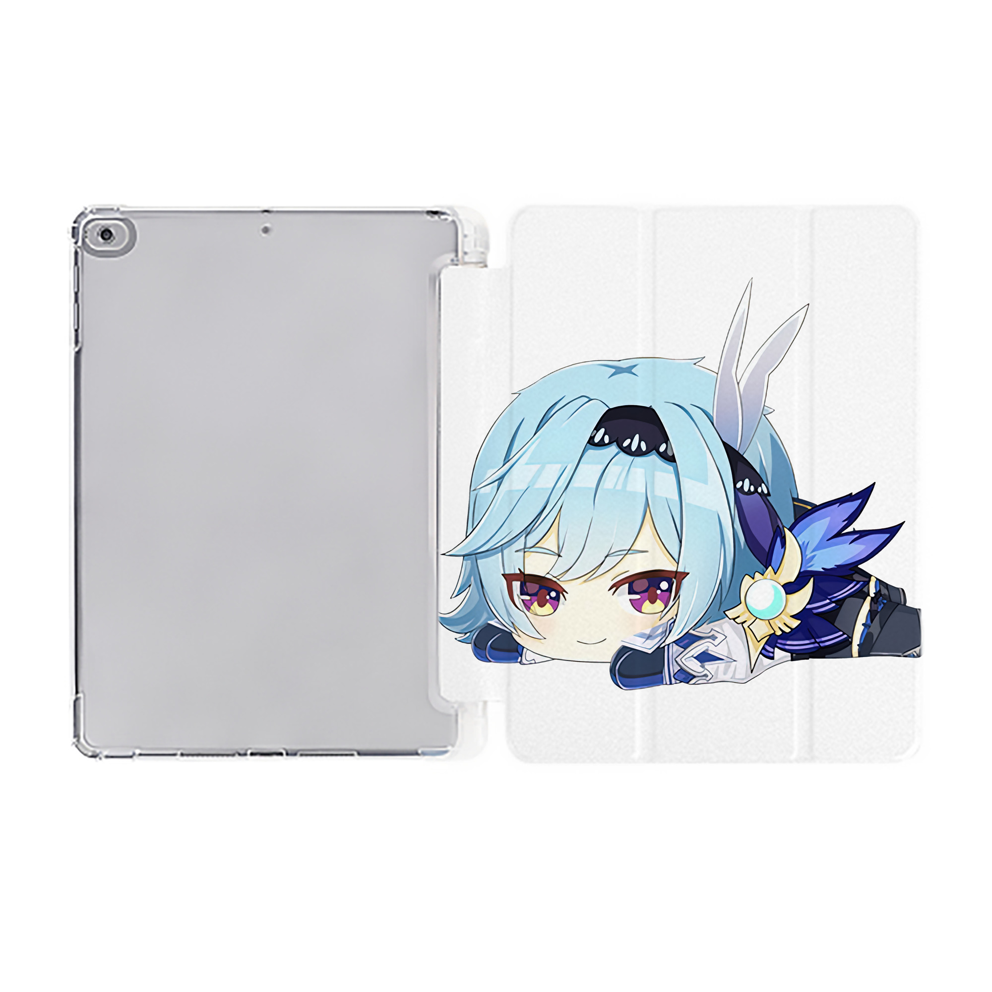 げんし神 优菈 ゆうら genshin Yūra IPad ケース ペン収納付き 三つ折りスタンド PUレザー×シリコン 対応機種9.5/10.5/10.9インチ